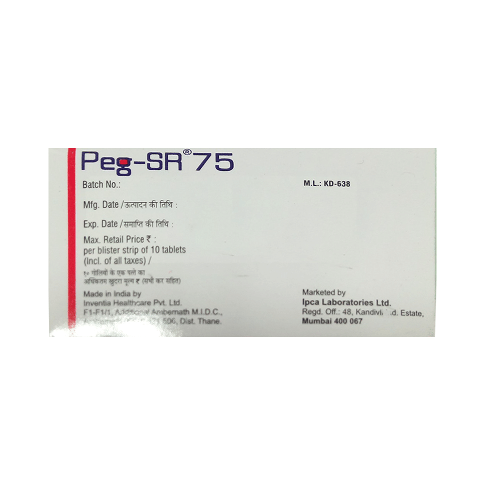 Peg -SR 75 Tablet