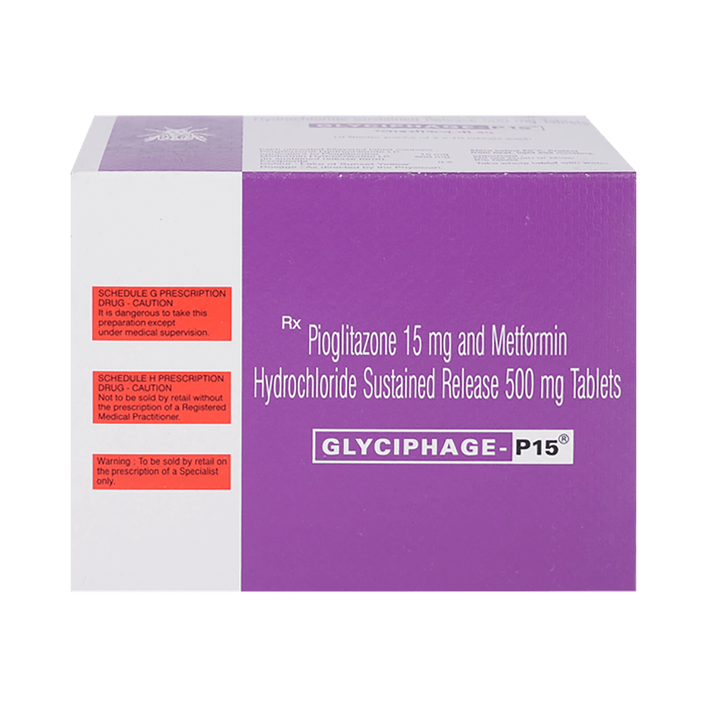 Glyciphage P 15 mg/500 mg Tablet SR