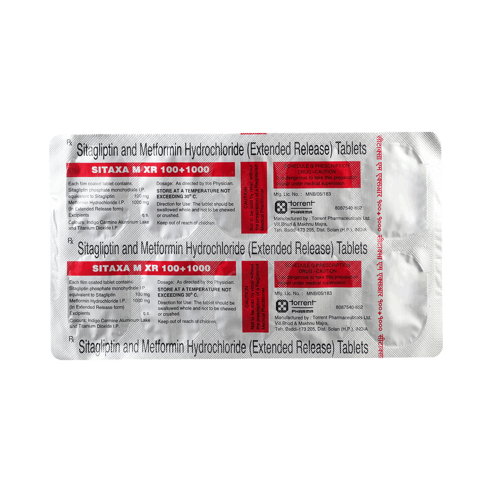 Sitaxa M XR 100+1000 Tablet