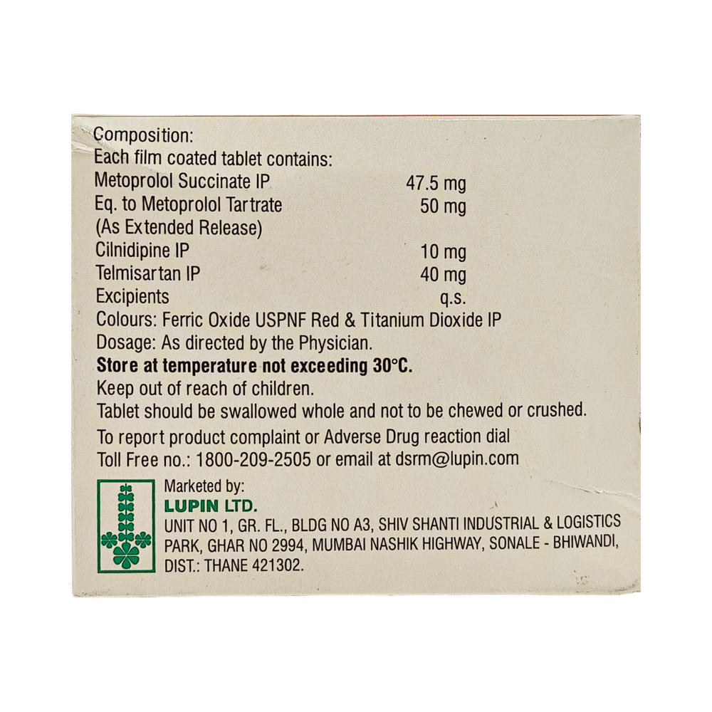 Dilnip TM 10mg/50mg/40mg Tablet ER