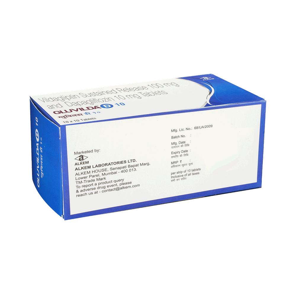 Gluvilda D 10mg/100mg Tablet
