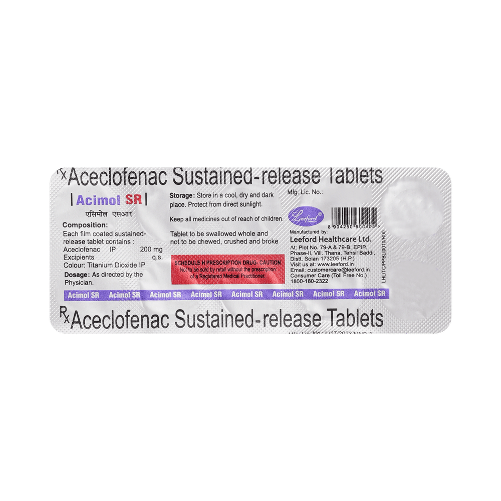 acimol 200mg Tablet SR