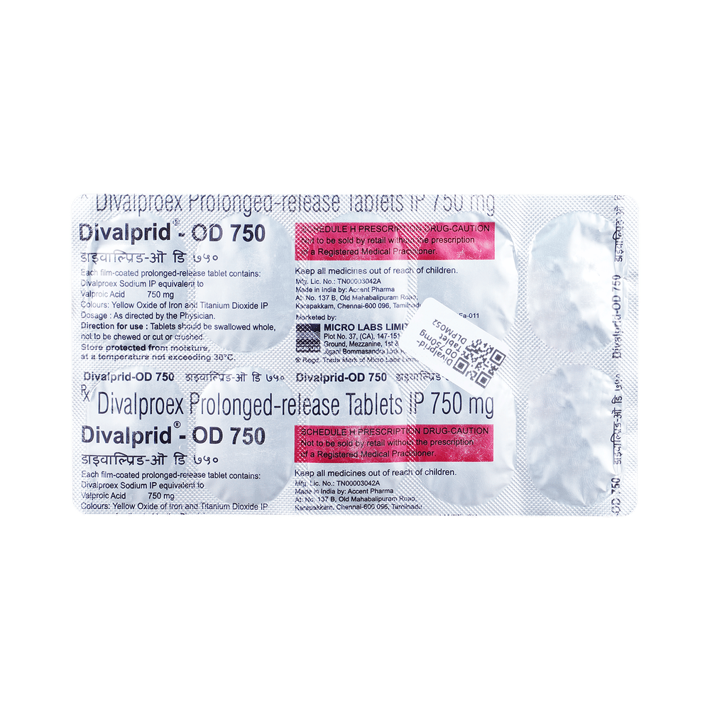 Divalprid-OD 750mg Tablet PR