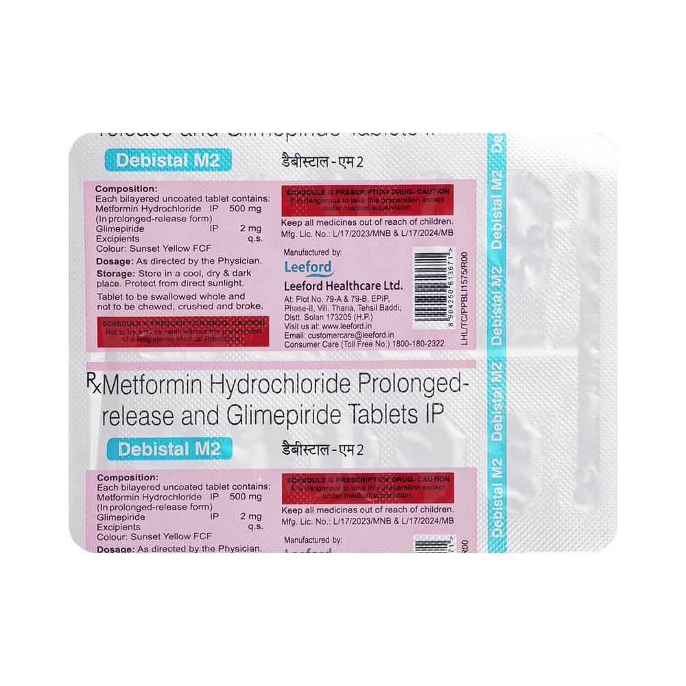 Debistal M 2mg/500mg Tablet