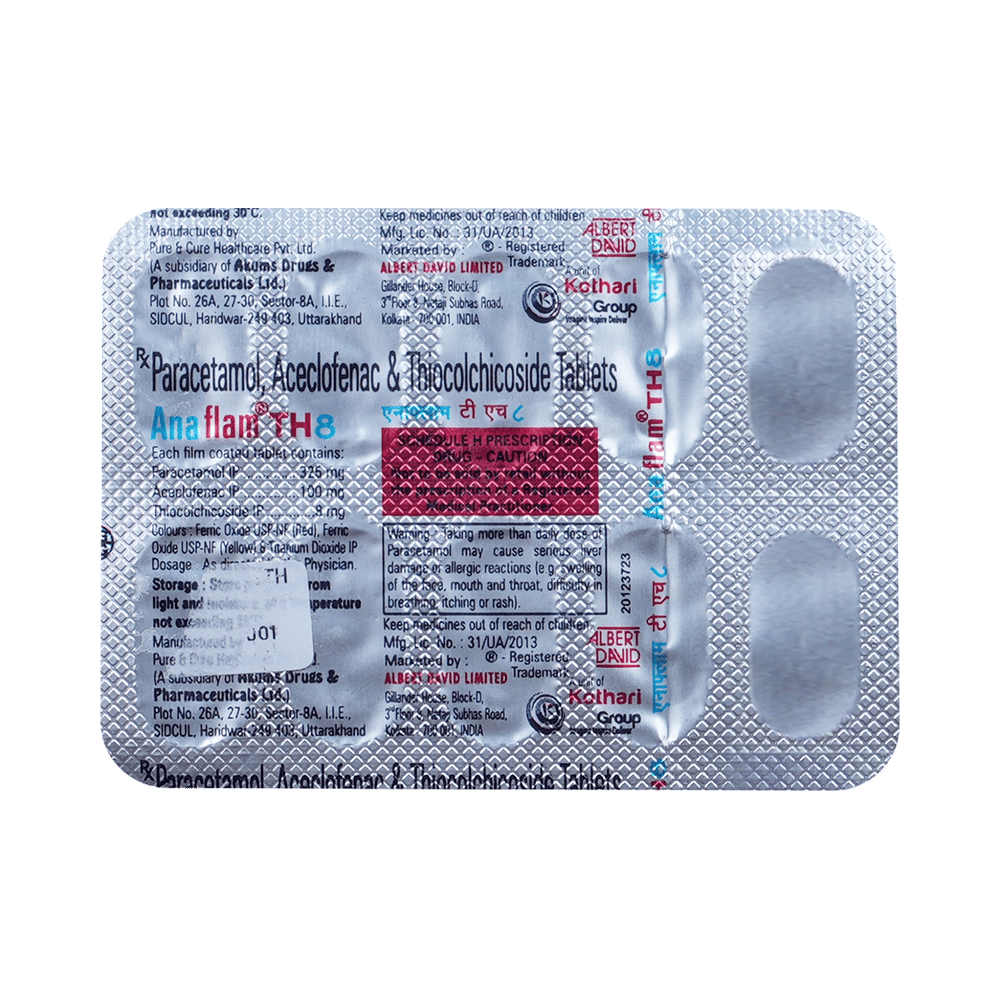 Anaflam TH  8 Tablet