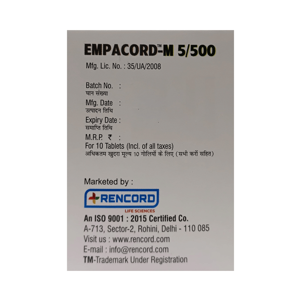 Empacord-M 5/500 Tablet