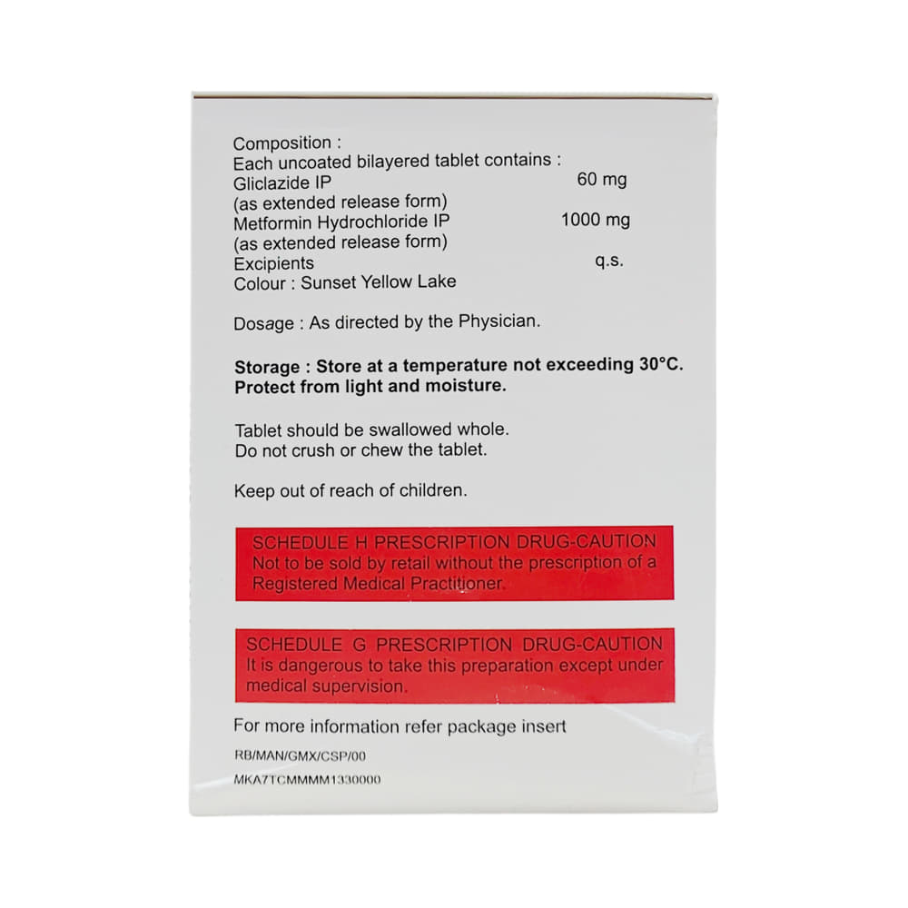 Glizid-M XR  Tablet 60mg/1000mg