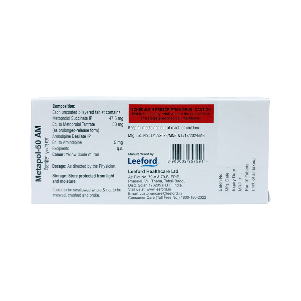 Metapol AM 5mg/50mg Tablet