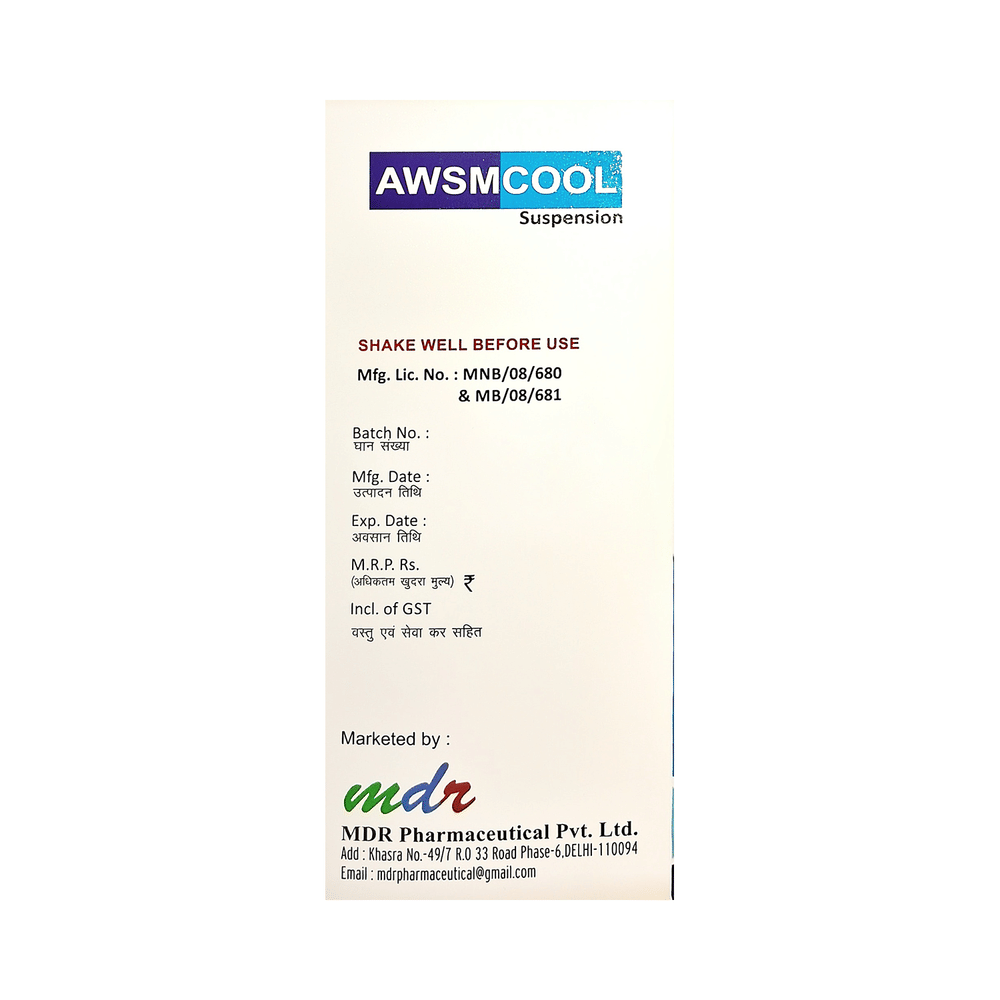 Awsmcool Oral Suspension Elaichi Sugar Free
