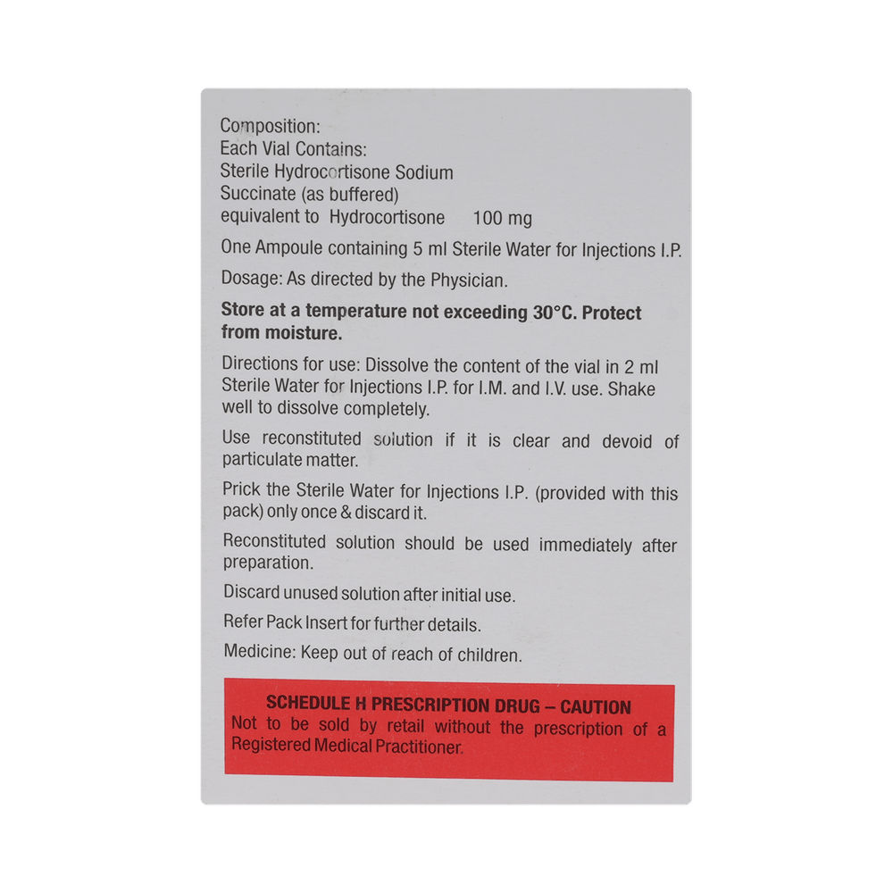 Hydrocort 100mg Injection