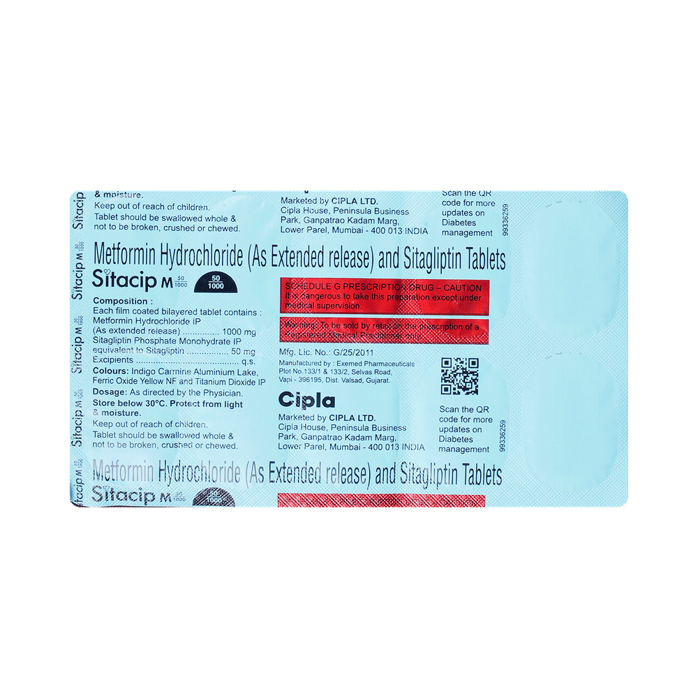 Sitacip M 50/1000 Tablet ER