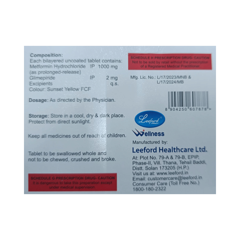 Dailyglim-M 2 Forte Tablet PR