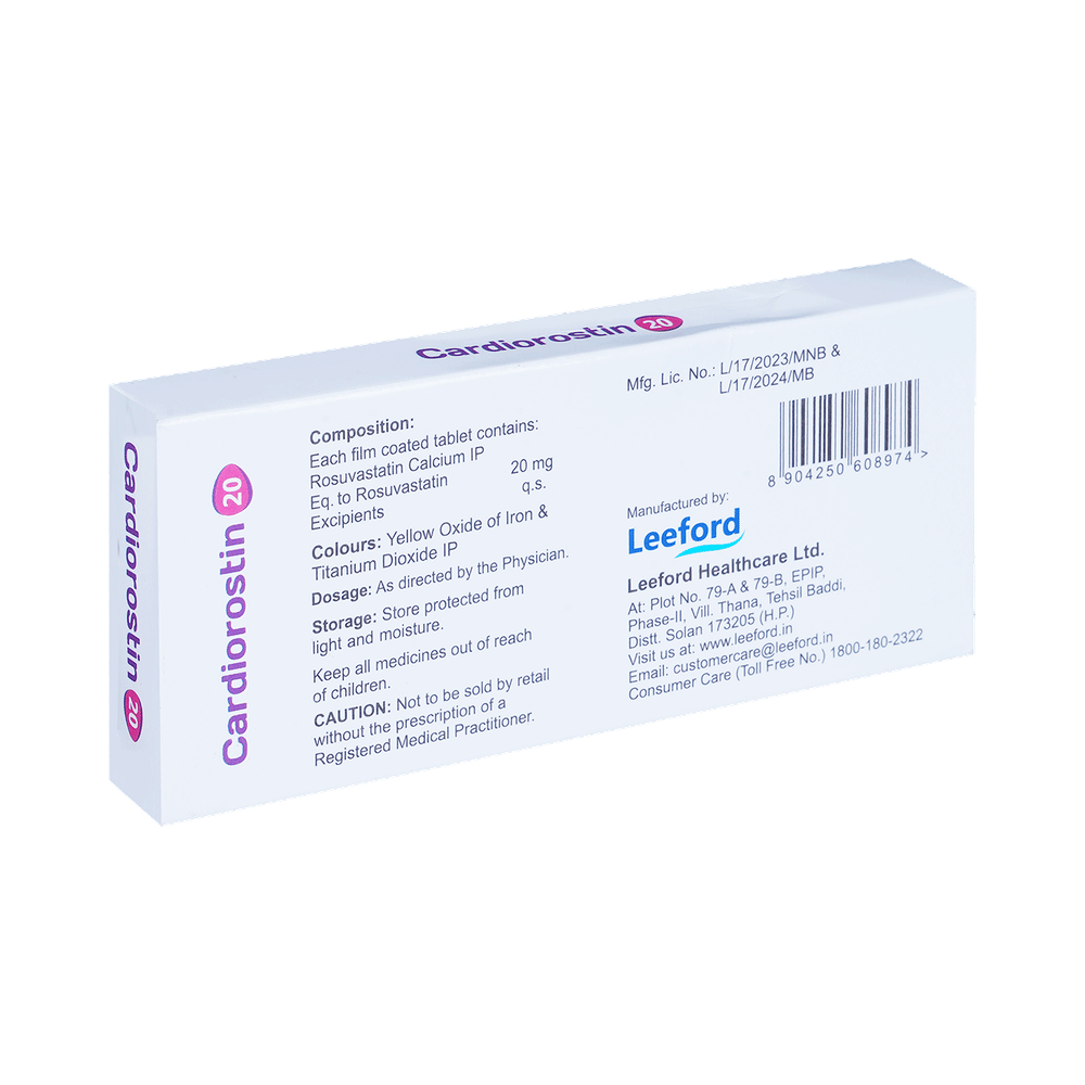 Cardiorostin 20mg Tablet
