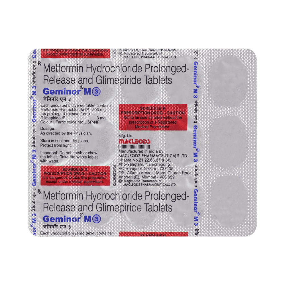 Geminor M 3mg/500mg Tablet