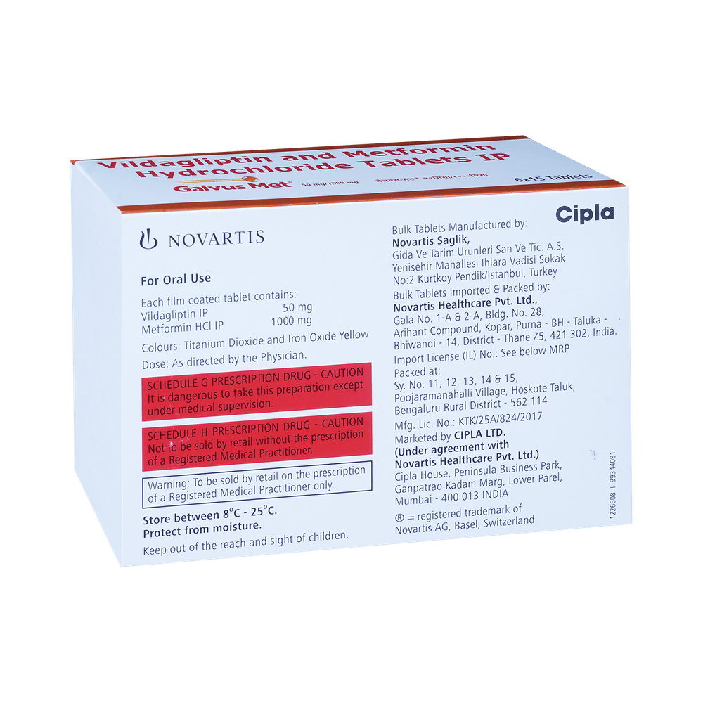 Galvus Met 50mg/1000mg Tablet