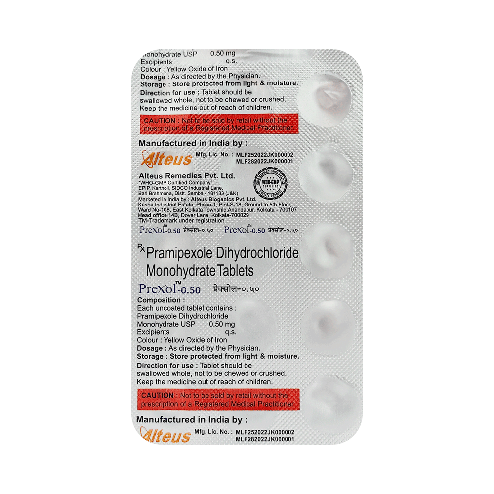 Prexol 0.50 Tablet