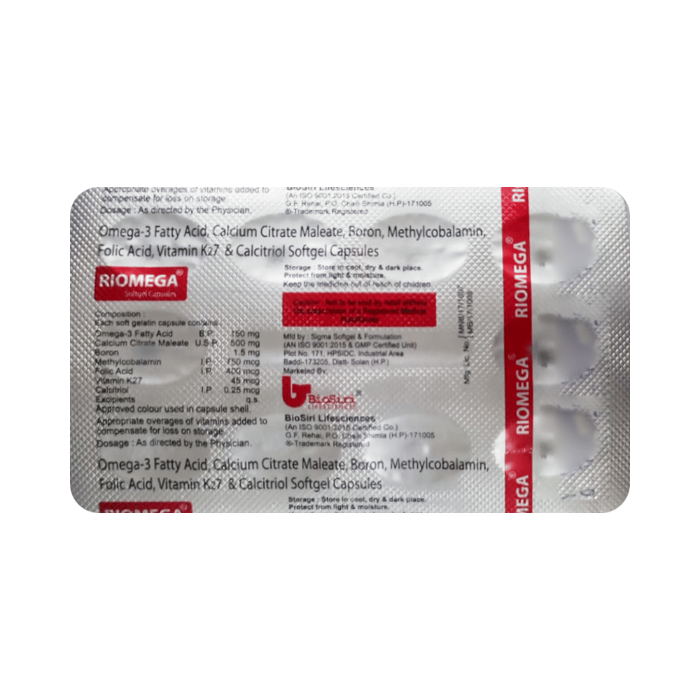 Riomega Soft Gelatin Capsule