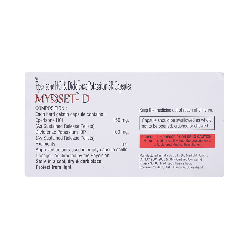 Myoset-D 150mg/100mg Capsule SR