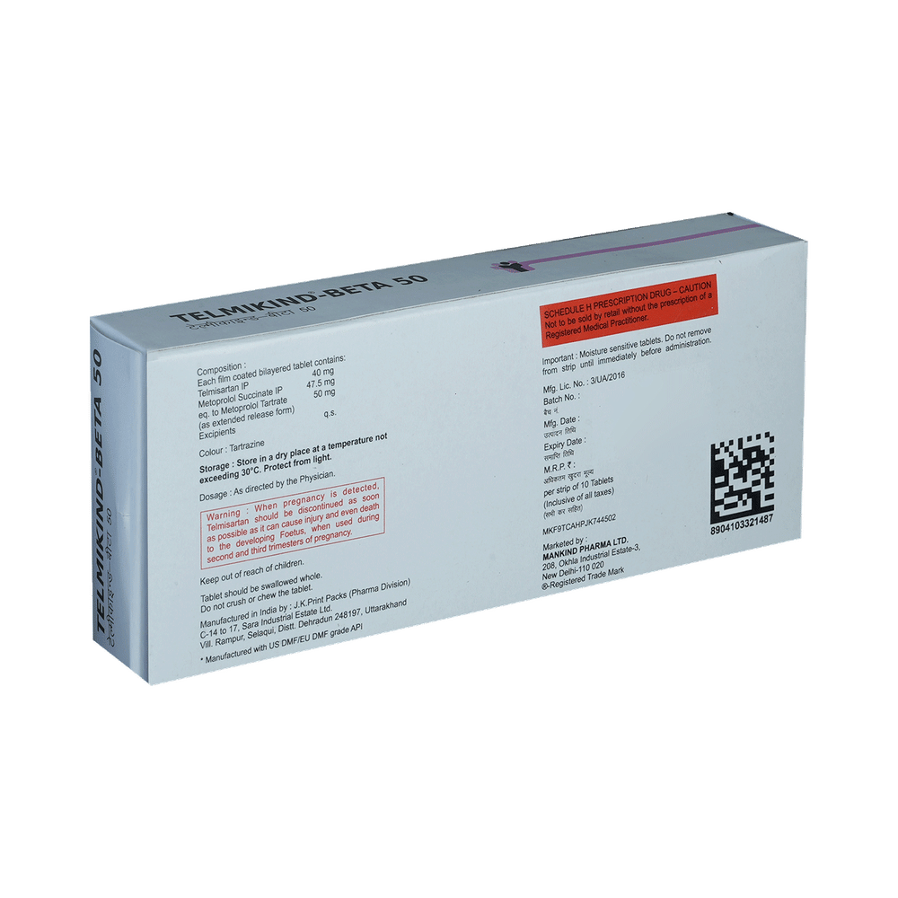 Telmikind Beta 50 Tablet ER