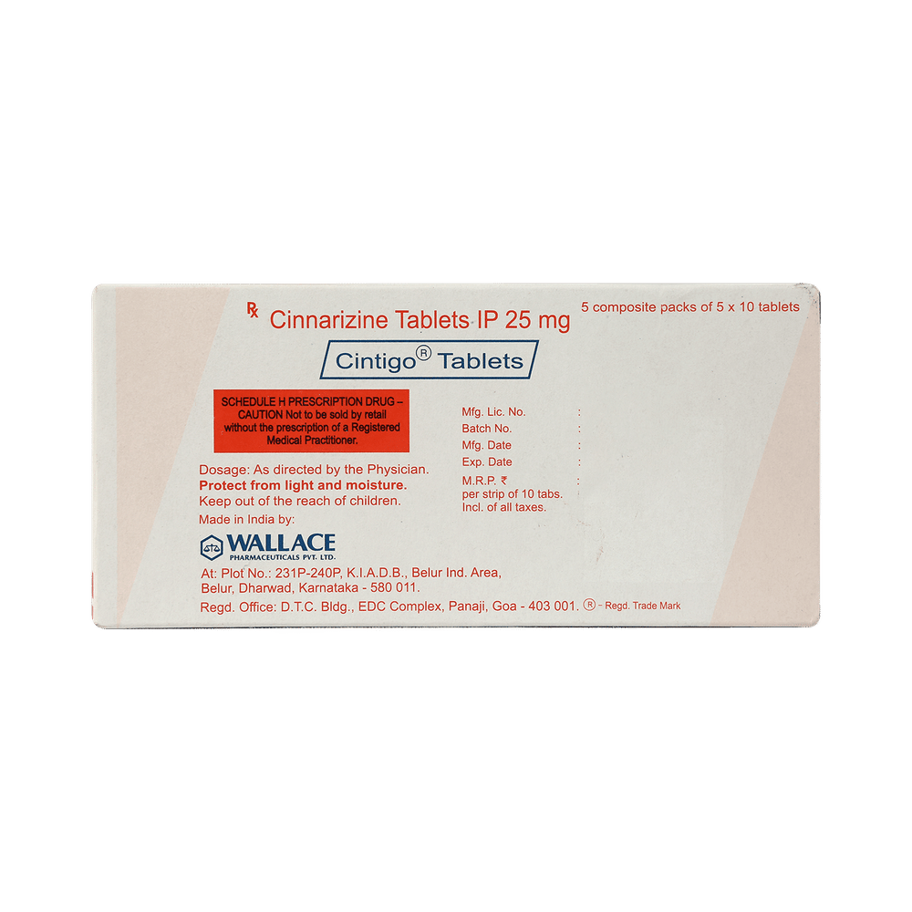 Cintigo 25mg Tablet