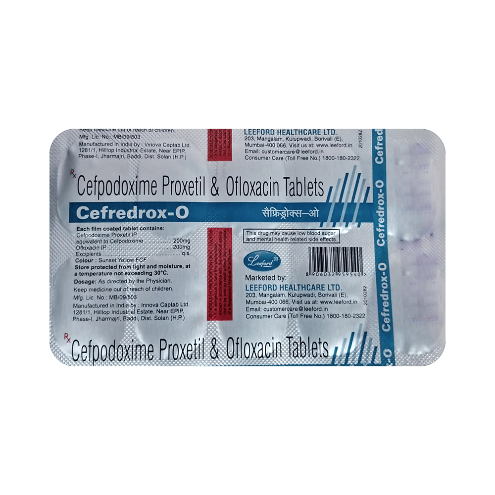 Cefredrox O 200mg/200mg Tablet