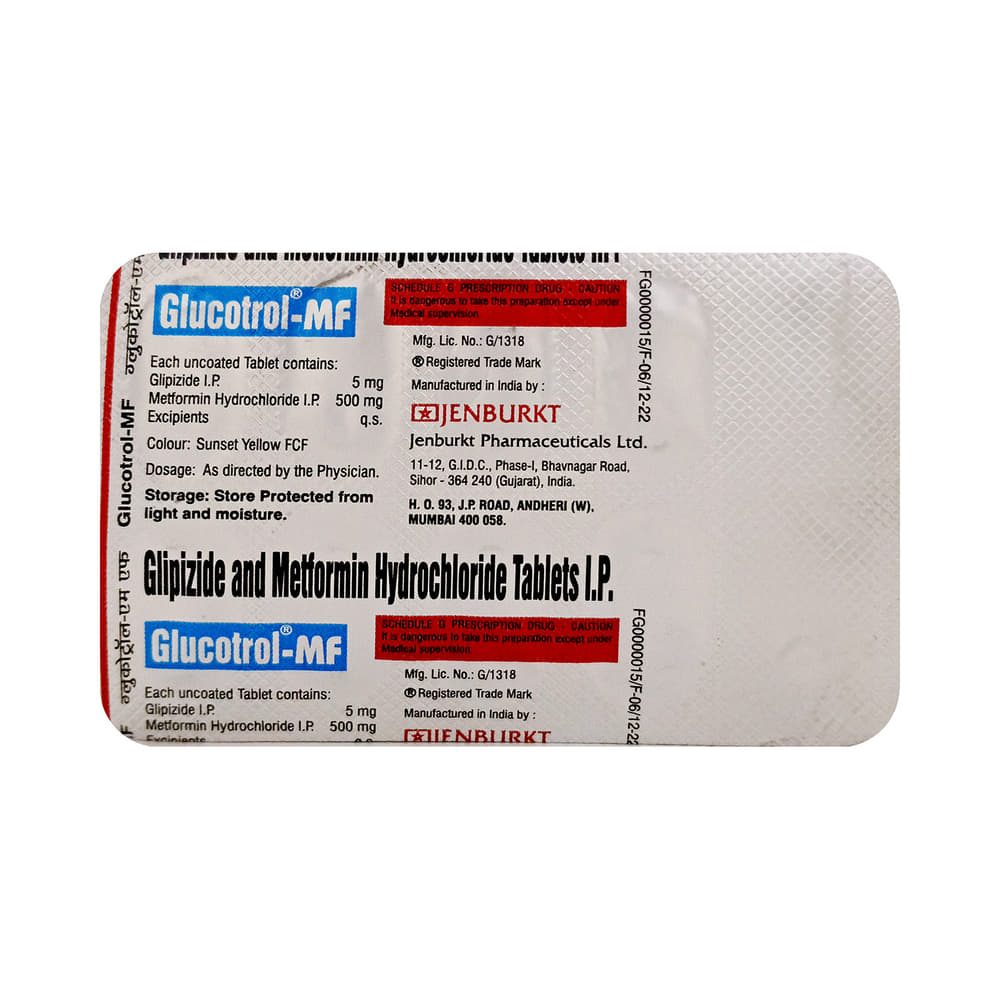 Glucotrol MF 5mg/500mg Tablet