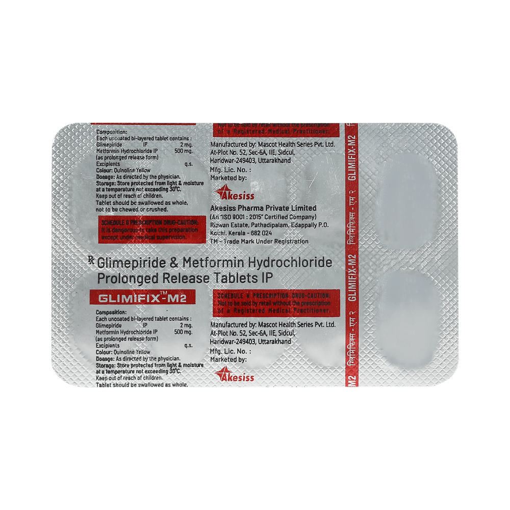 Glimifix M 2 mg/500 mg Tablet