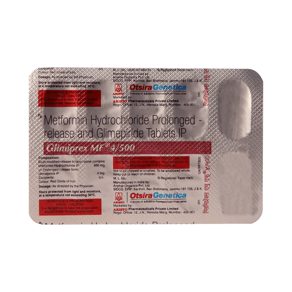 Glimiprex MF 4mg/500mg Tablet
