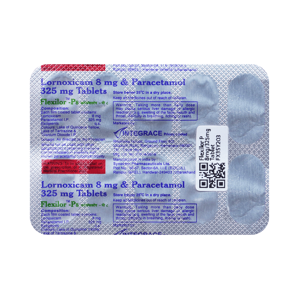 Flexilor P  8mg/325mg Tablet
