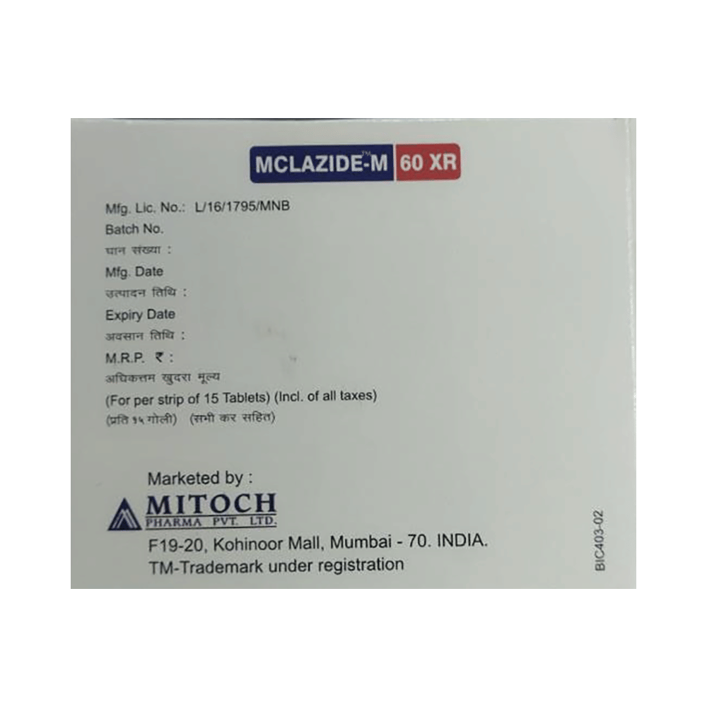 Mclazide-M 60 XR Tablet
