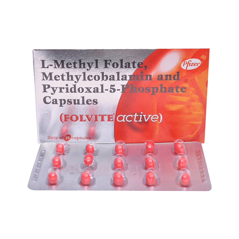 Folvite Active Capsule | With Essential Vitamins | For Nutritional Deficiences