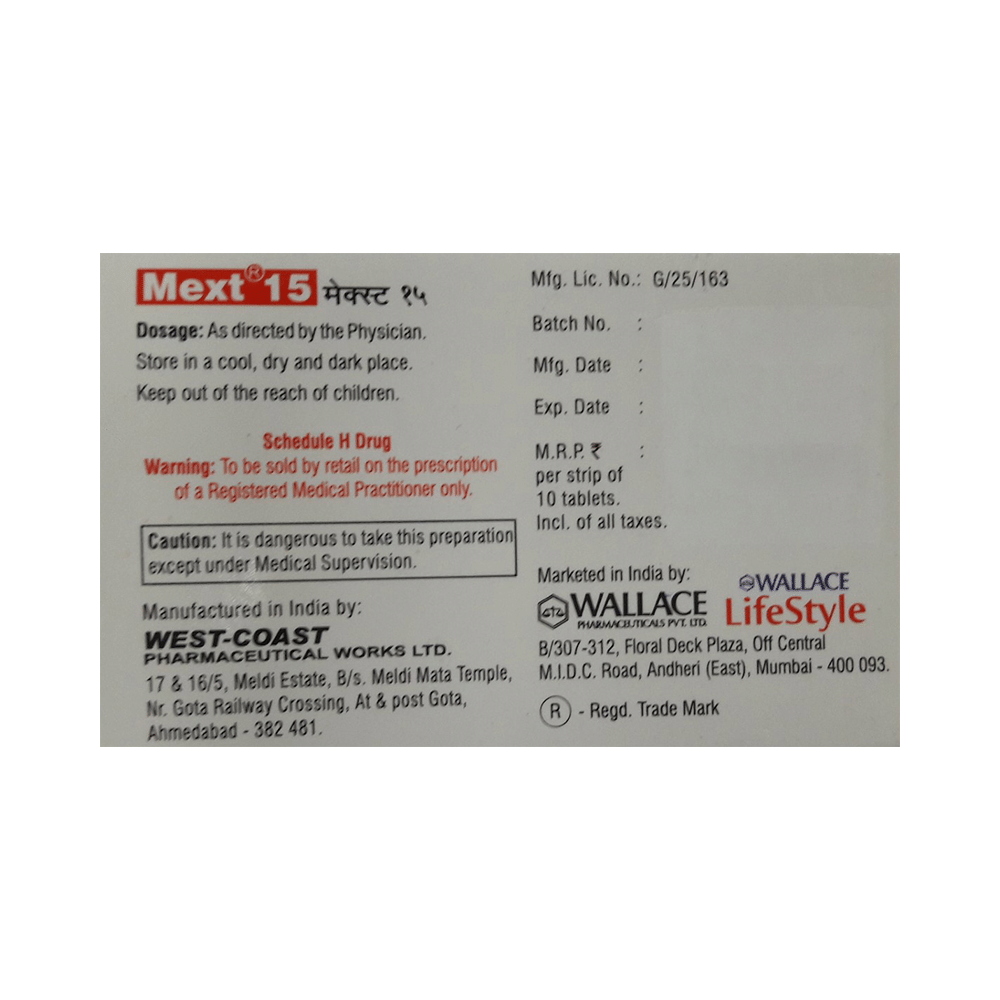 Mext 15 Tablet