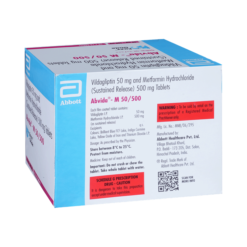 Abvida-M 50/500 Eazy Glide Tablet SR