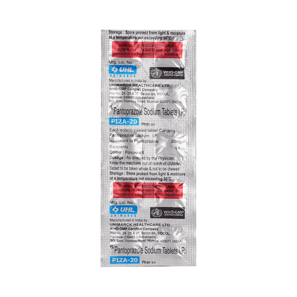 Piza 20mg Tablet