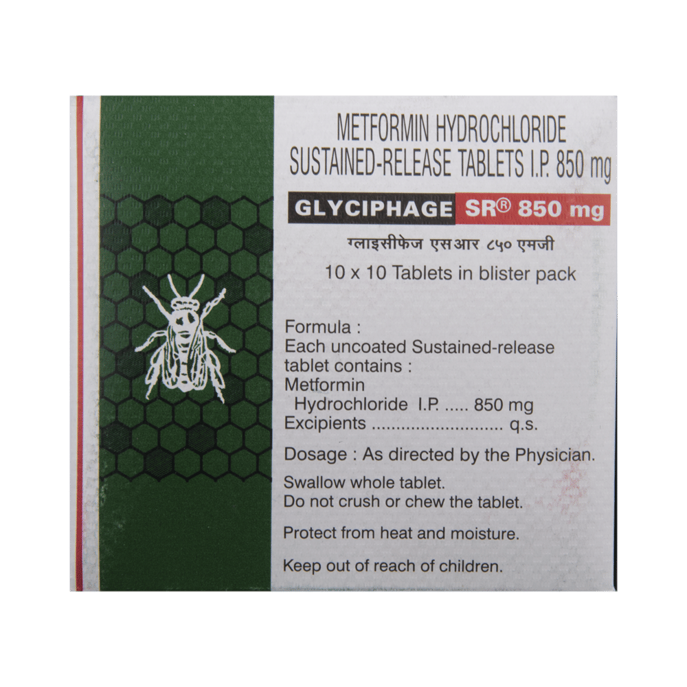 Glyciphage SR 850mg Tablet