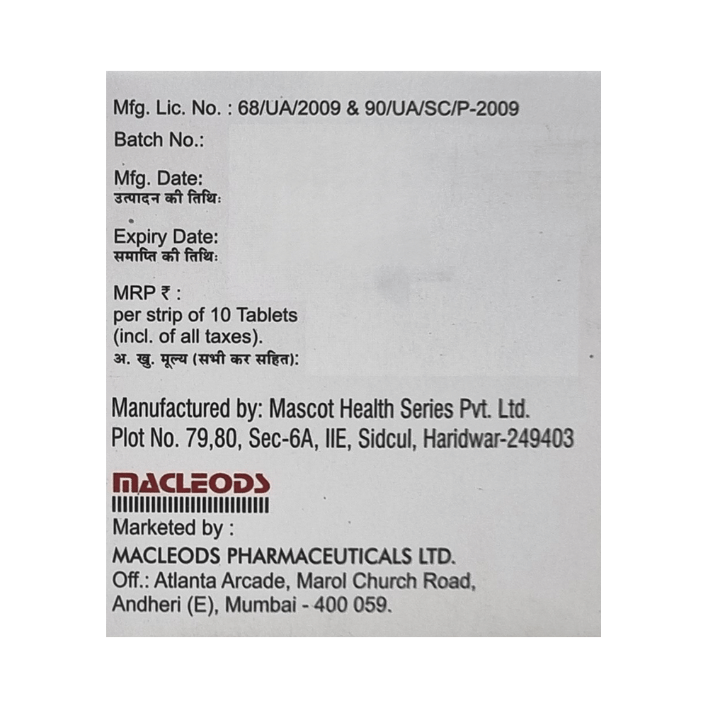 DAPamac Trio 10mg/500mg/100mg Tablet
