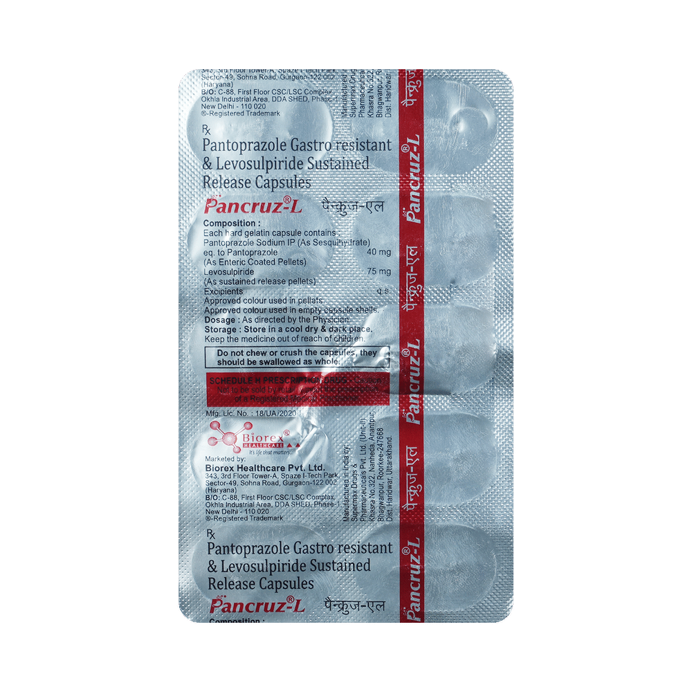 Pancruz L 75mg/40mg Capsule
