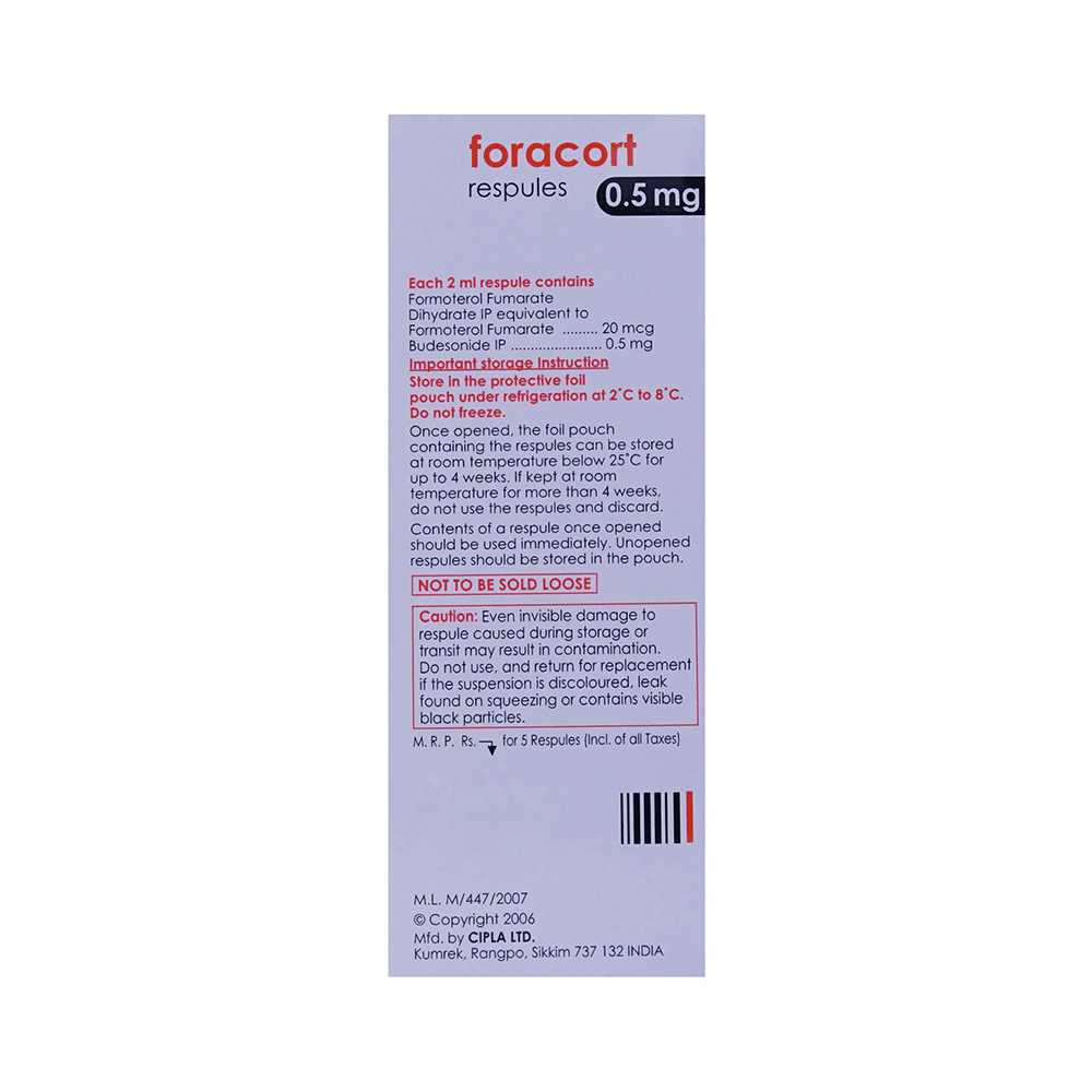 FORAcort 0.5mg Respules (2ml Each)