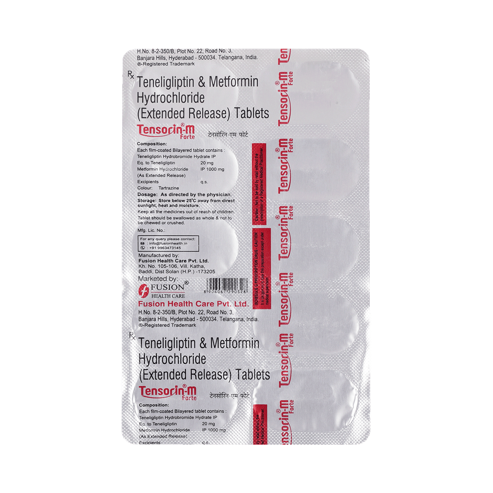 Tensorin M Forte 1000mg/20mg Tablet