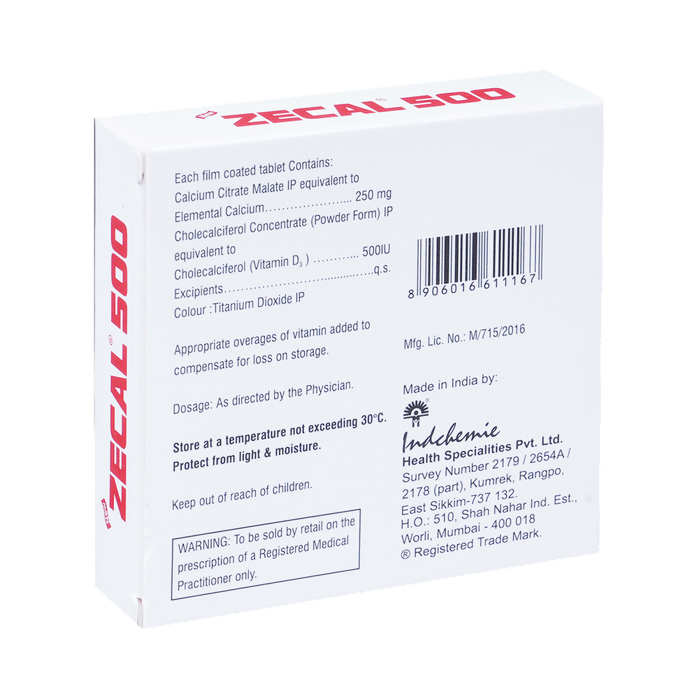 New Zecal 500 Tablet