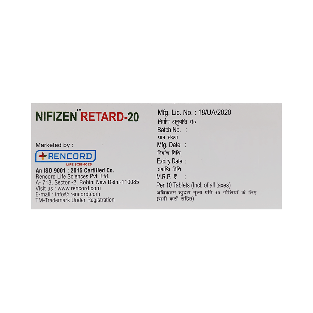 Nifizen Retard 20 Tablet SR